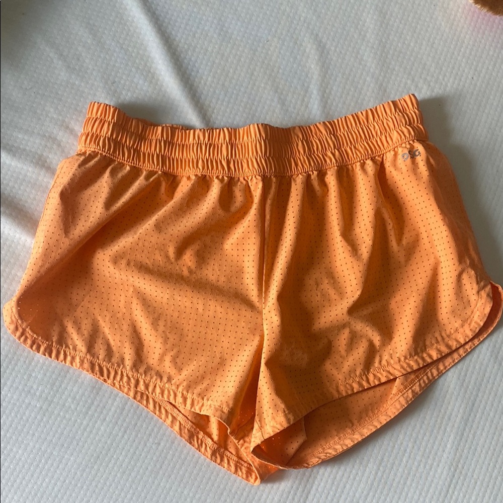 DSG Orange Athletic Shorts with Elastic Waistband